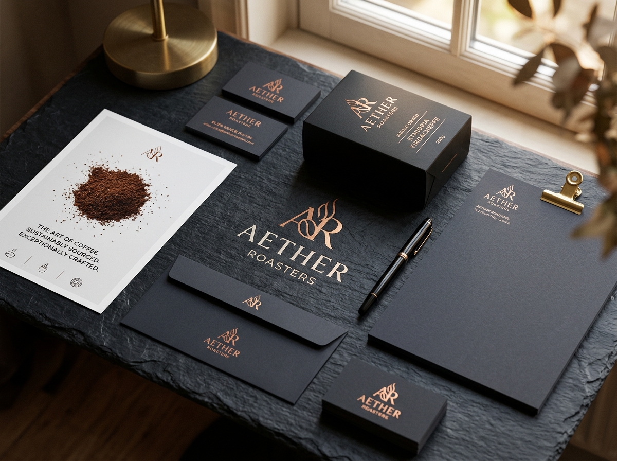 Aether Roasters Complete Brand Identity Suite